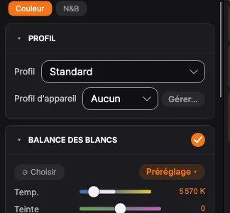Le groupe Détail : voile, clarté et structure au-dessus de l’accentuation et du débruitage